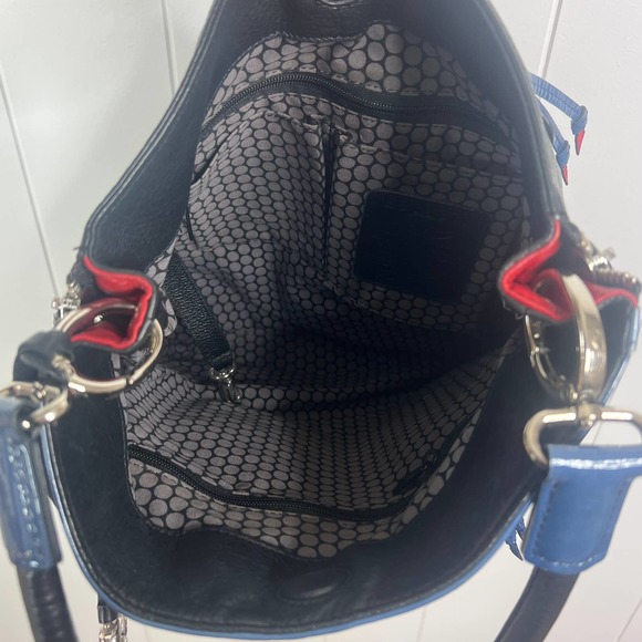 BRIGHTON BAG “Uptown” Fashionista NYC appliqué Leather Bag/Tote - Picture 12 of 13